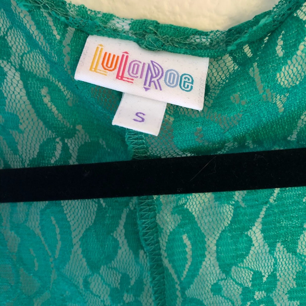 Emerald green Lularoe Lindsay coverup - Picture 4 of 5